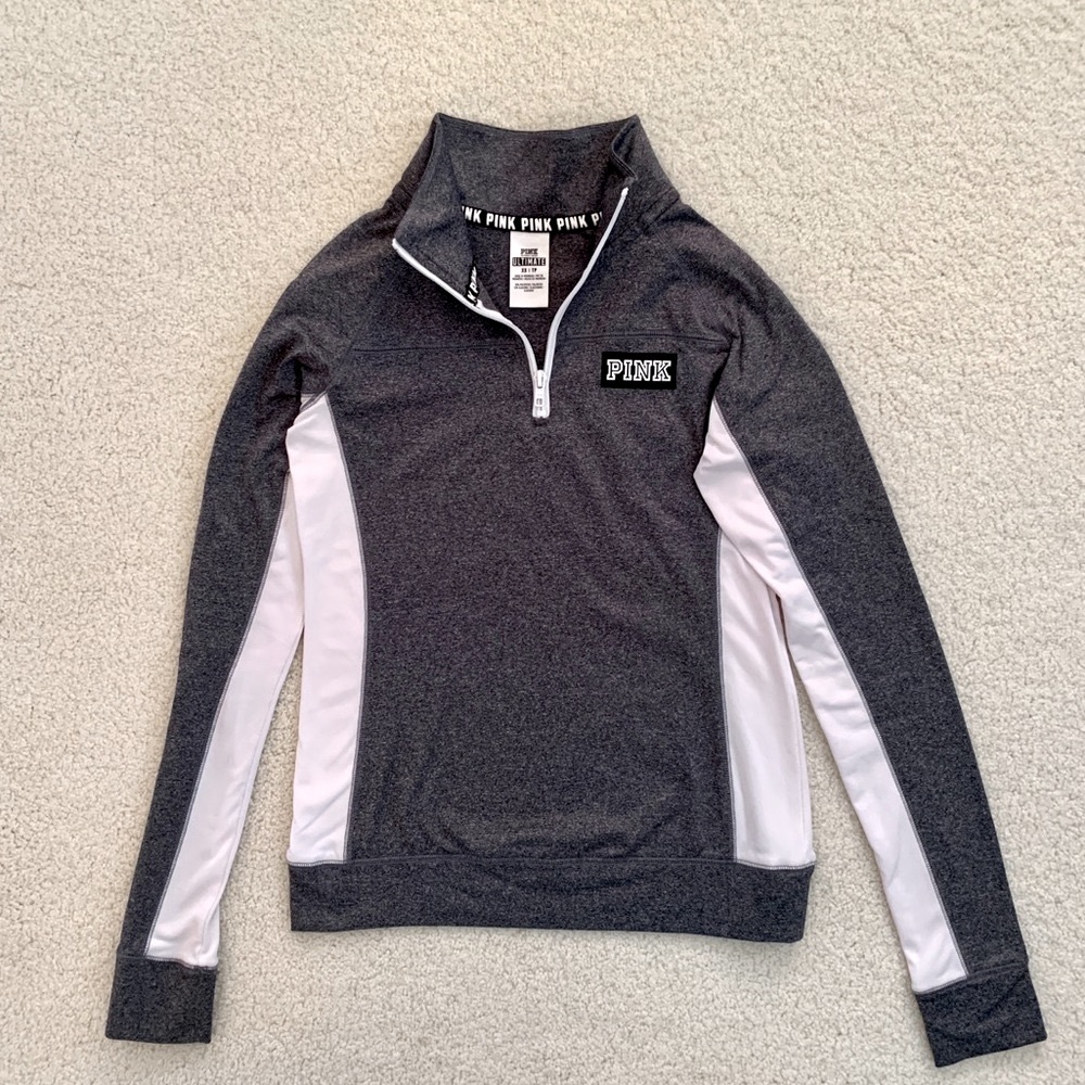 VS PINK Gray Quarterzip Size XS